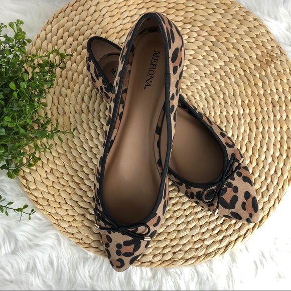 NWOT Leopard print pointed toe size 8 flats Merona - Picture 2 of 6